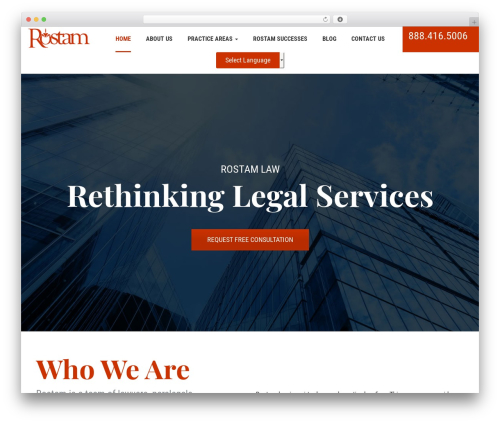 WordPress theme DevDmBootstrap3 - rostamlaw.com