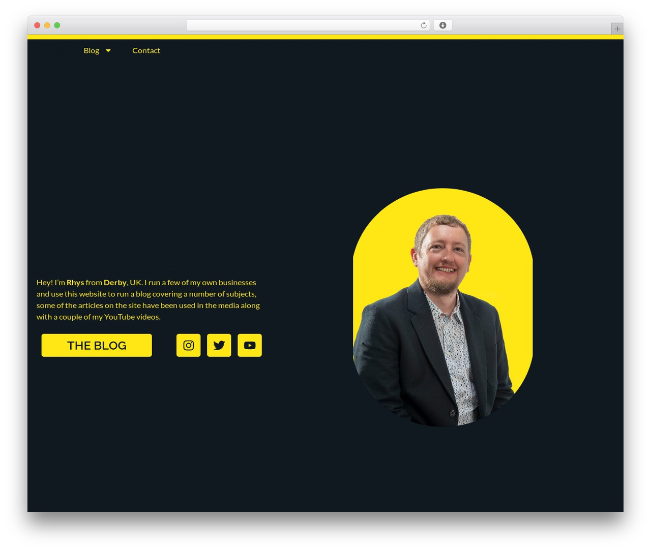 WordPress theme Hello Elementor - rhysadams.co.uk