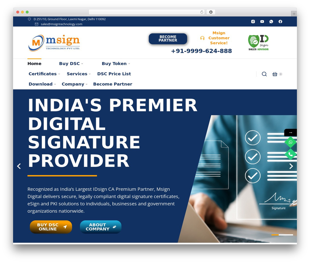 WordPress theme The7 Classic - msign.digital