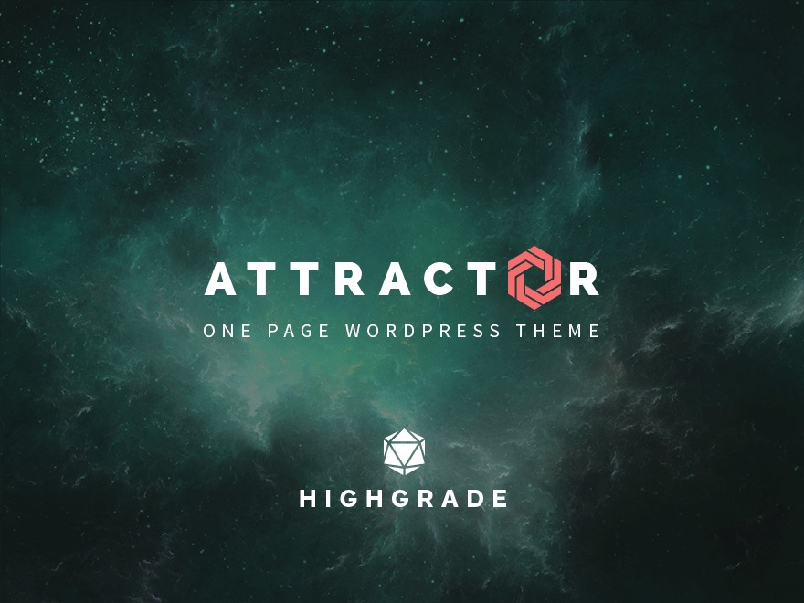 WordPress website theme Attractor Theme by HighGrade
