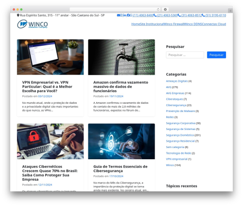 WP Bootstrap 5 WordPress theme - blog.winco.com.br