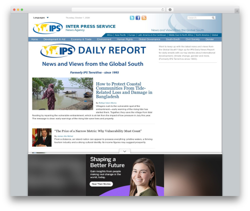 IPS V2 (Oomph) WordPress theme - ipsnews.net/news/terraviva-united-nations