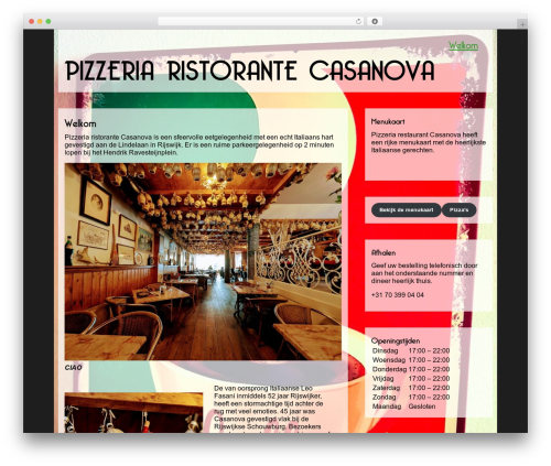Casanova WordPress theme - restaurant-casanova.nl