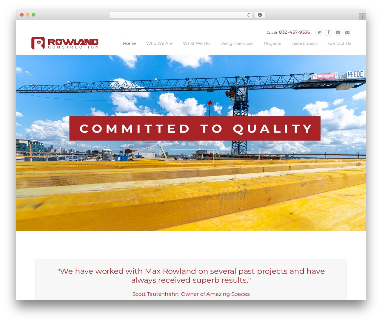 Construction WordPress theme - row-co.com