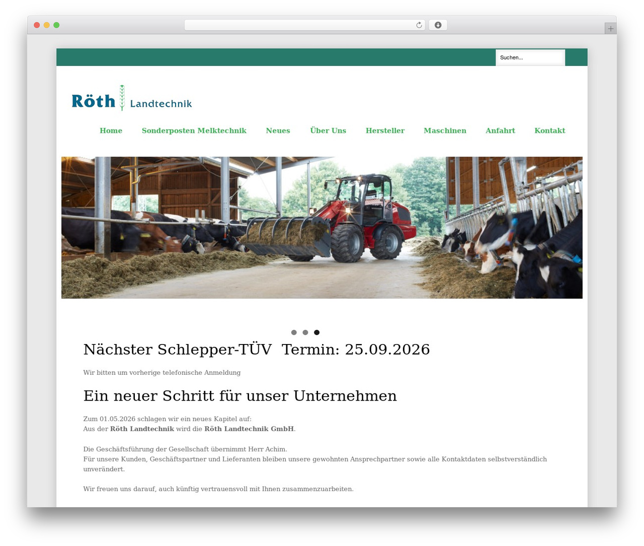 Energetic WordPress theme - roeth-landtechnik.de