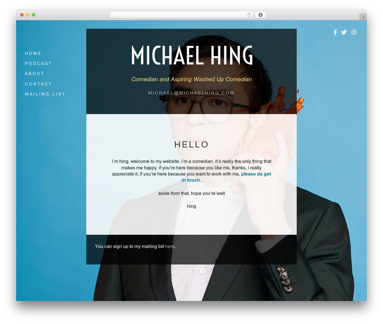 Michael Hing WordPress theme - michaelhing.com