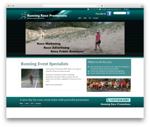 Responsive WordPress theme - runningracepromotions.com