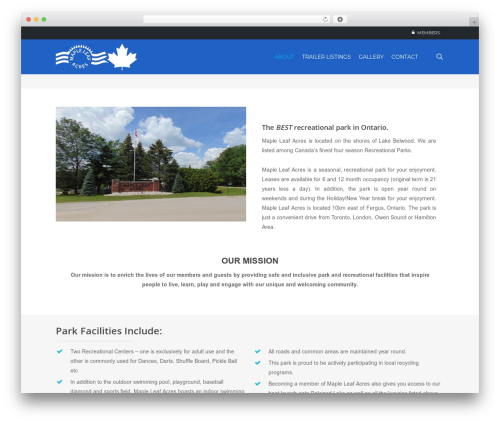 VZION Client WordPress theme - mapleleafacres.ca