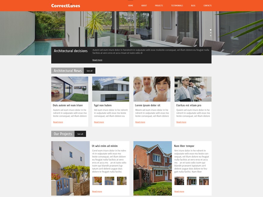 WordPress theme correct-lines by Template_Help.com