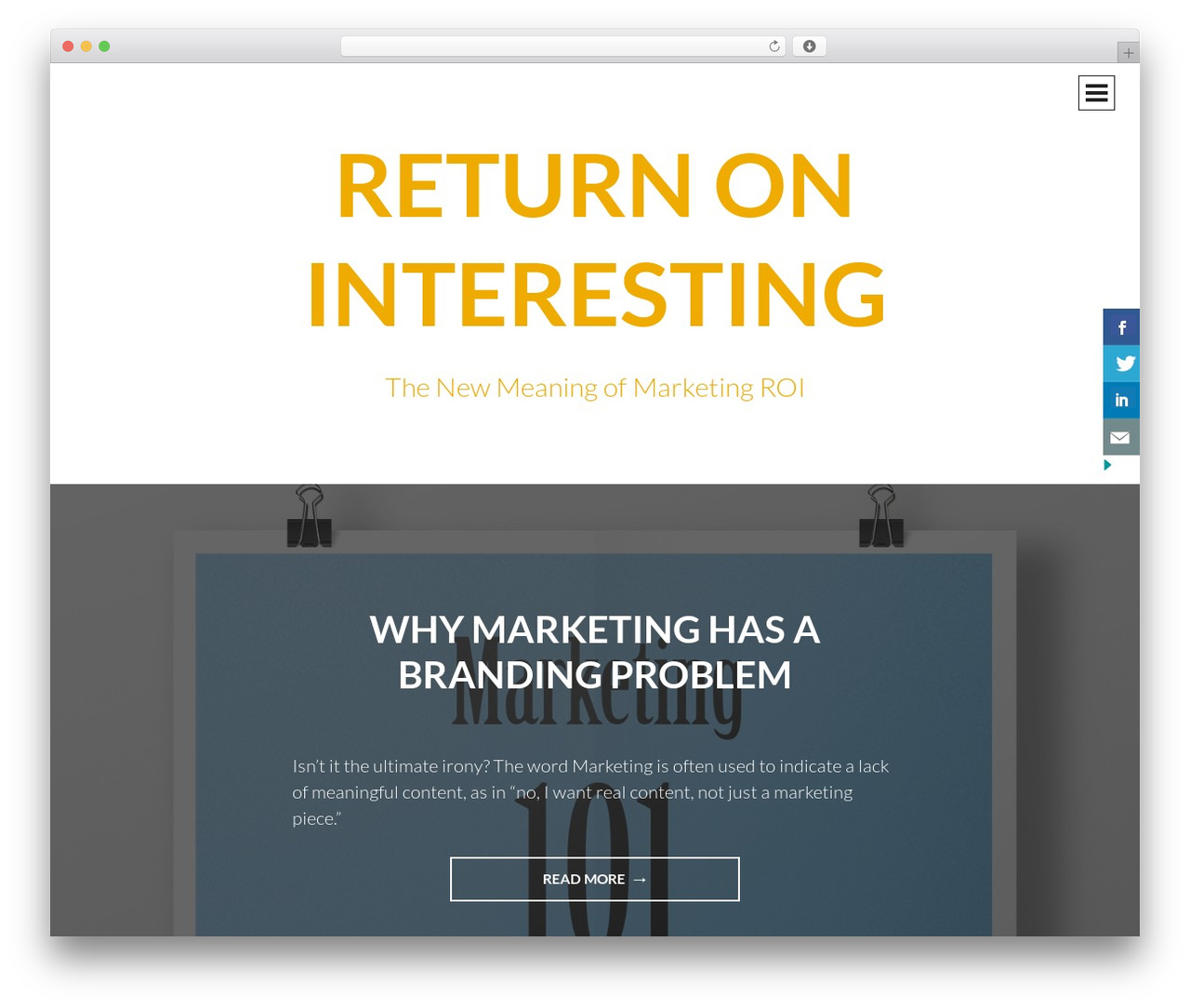 WordPress theme Intergalactic - returnoninteresting.com