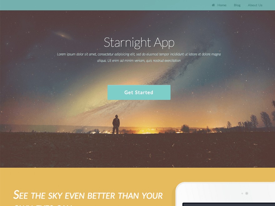 WordPress theme Starnight