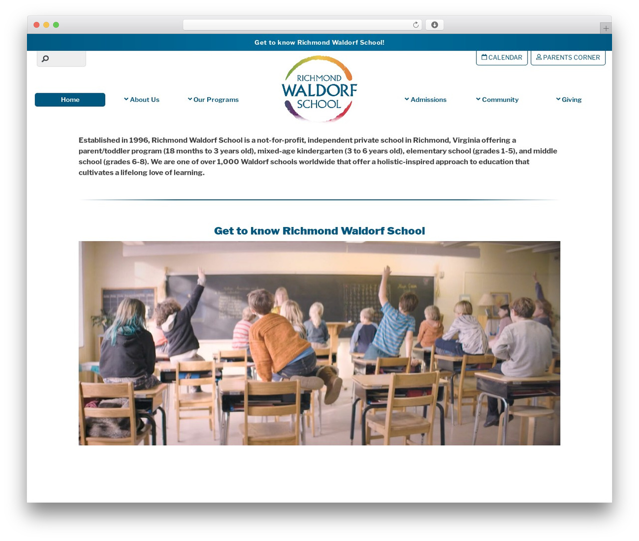 WordPress website theme Themify Basic - richmondwaldorf.com