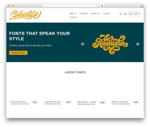 WP Typeface WordPress theme - subectype.com