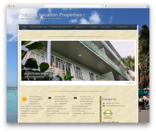 Alyeska WordPress website theme - waikikicondorent.com