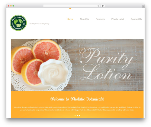 cherry WordPress theme design - wholisticbotanicals.com