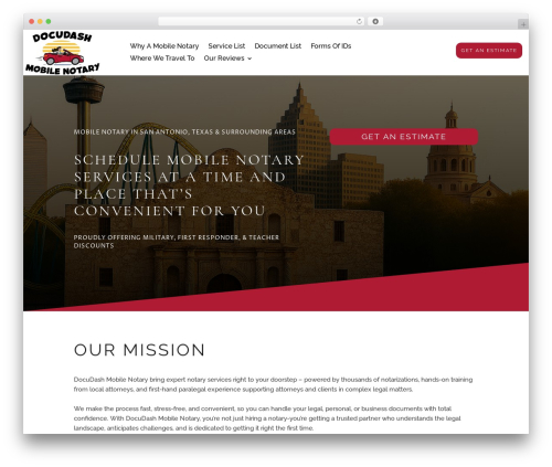 Divi theme WordPress - docudashmobilenotary.com