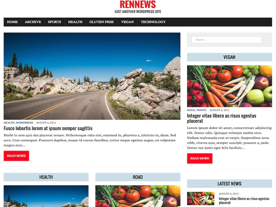 RenNews Child WordPress news theme