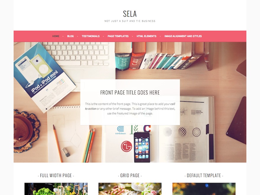 Sela WordPress gallery theme
