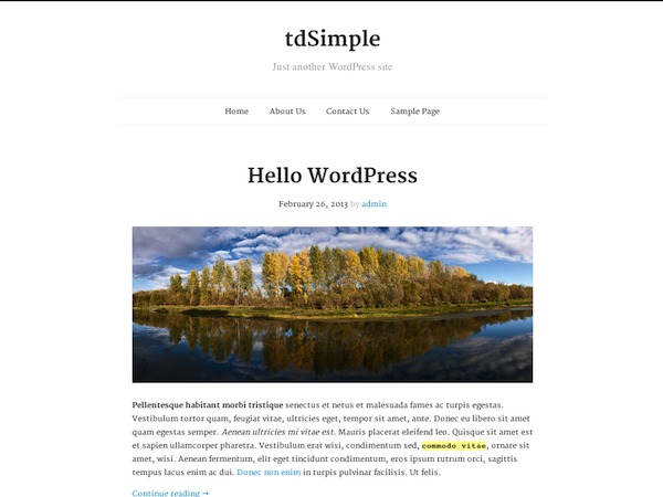 tdSimple theme WordPress by Taras Dashkevych