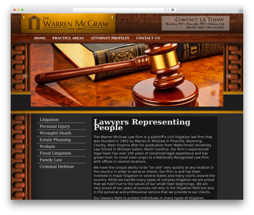 Theme WordPress Attorneys - warrenmcgraw.com