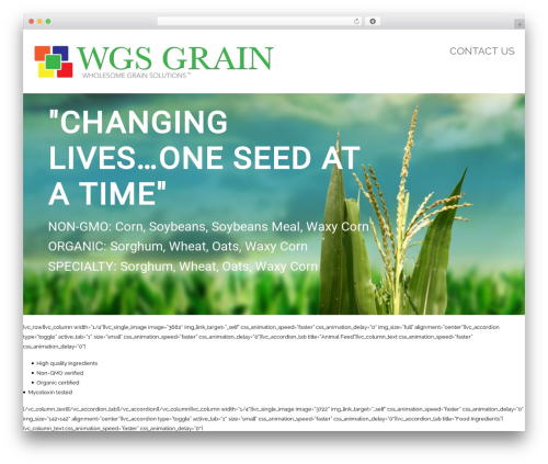 Trejo theme WordPress - wholesomegrainsolutions.com