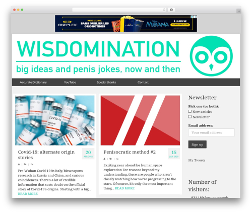 Virtue WordPress theme free - wisdomination.com
