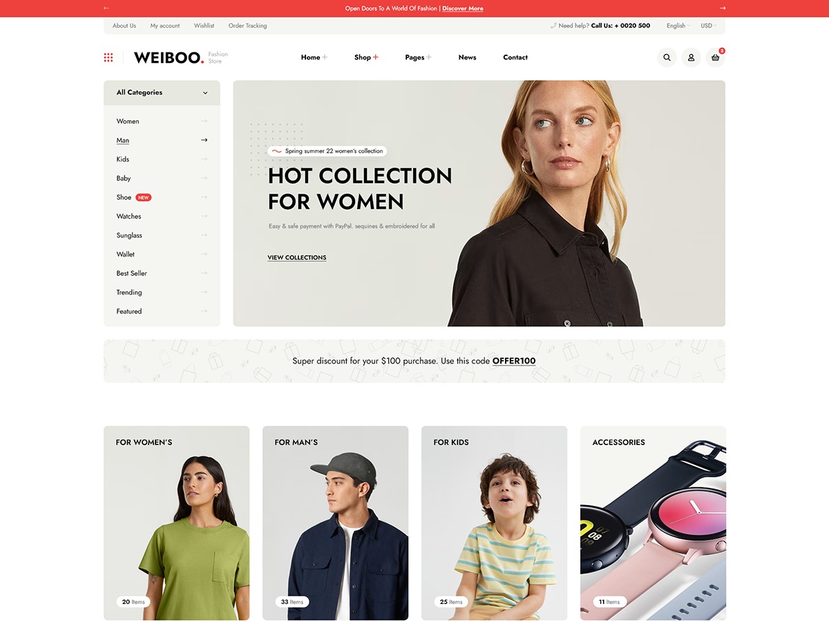 Weiboo WordPress ecommerce theme by ReacThemes