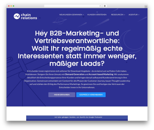 WordPress theme Showcase Pro - chainrelations.de