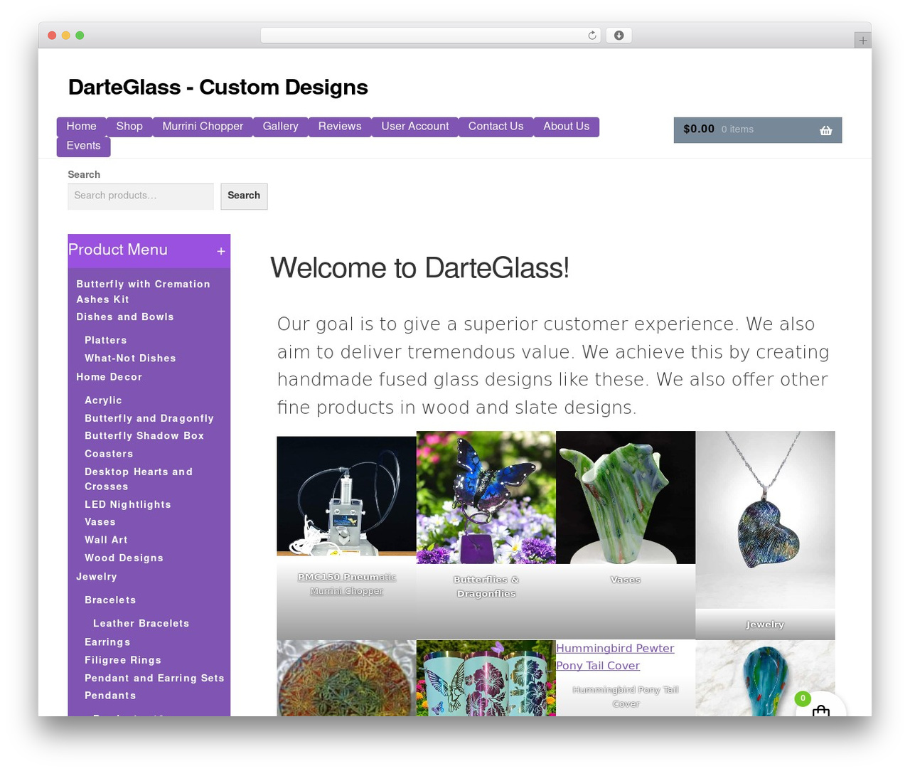 WordPress theme Storefront Child Theme - darteglass.com