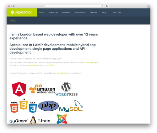 WordPress theme WPReactor - wpreactor.net
