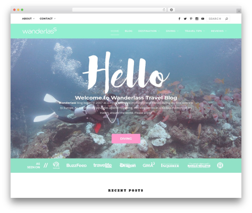 WordPress theme Extra - wanderlass.com