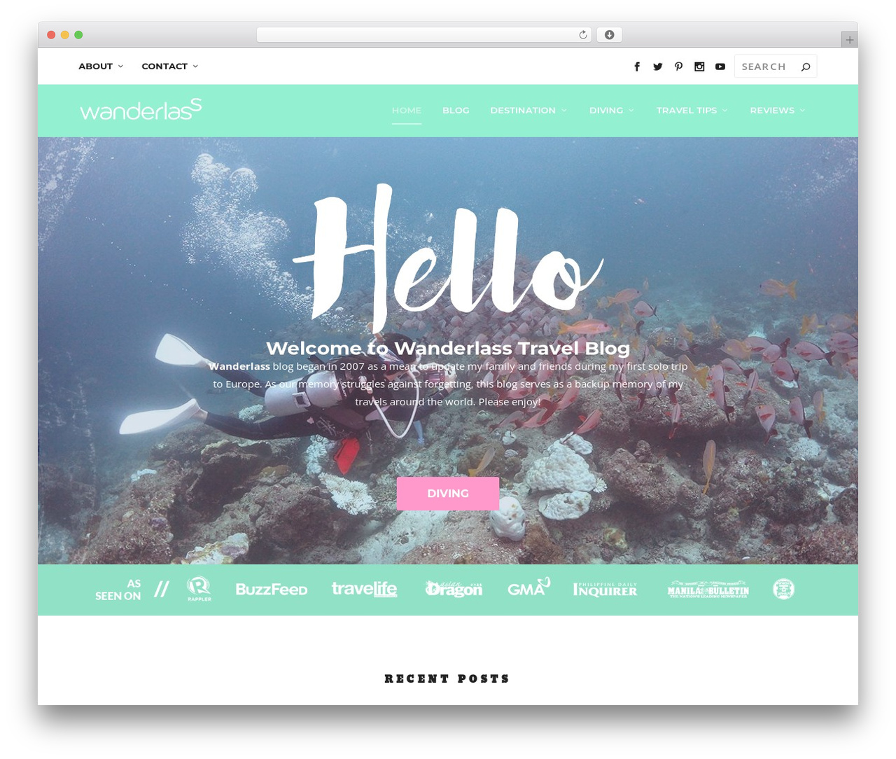WordPress theme Extra - wanderlass.com