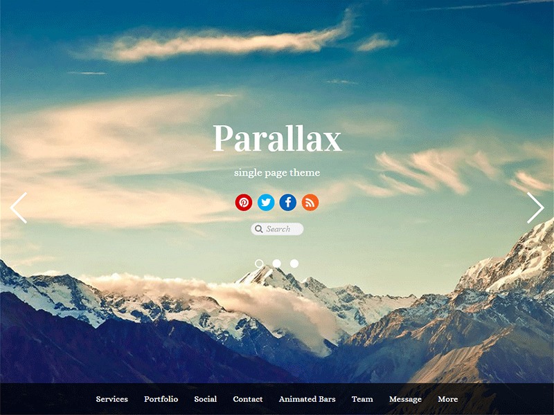 WordPress theme Parallax WordPress theme Parallax