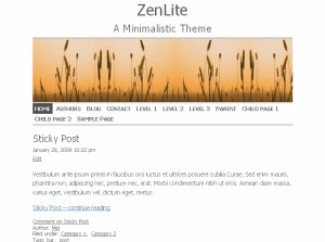 ZenLite wallpapers WordPress theme by Mel Pedley