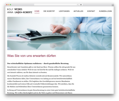 accounting WordPress theme - weyres-stb.de