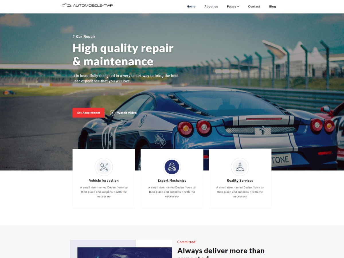 Automobile Elementor WordPress ecommerce theme