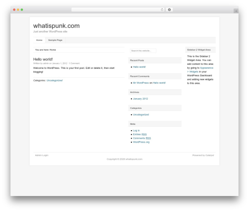 Catalyst WordPress theme design - whatispunk.com