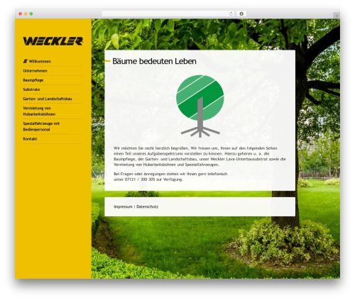 Confit free WP theme - weckler-gmbh.de