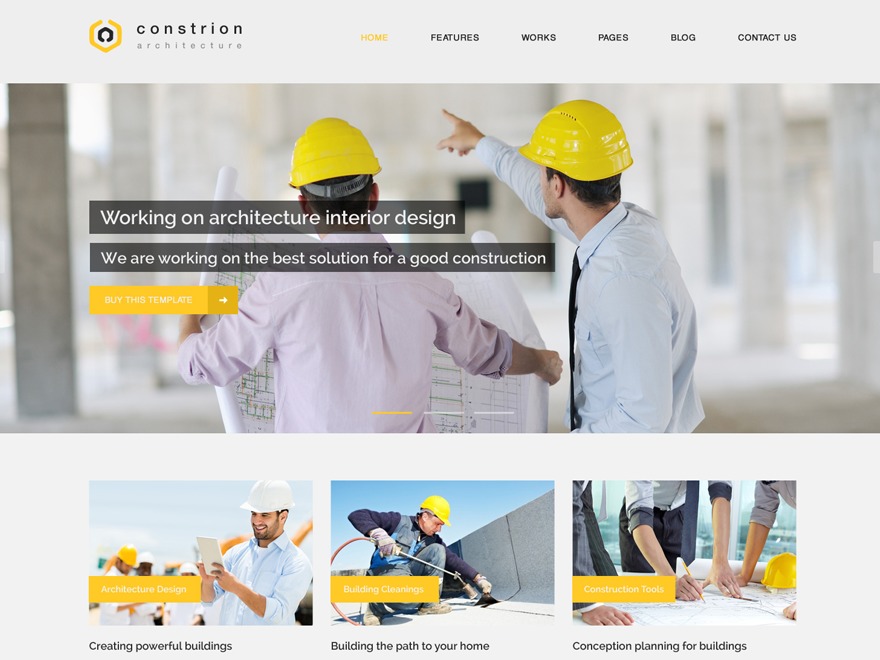 Constrion theme WordPress by Template Path