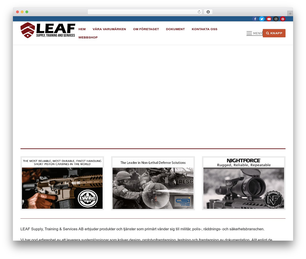Customify free WordPress theme - leafsupplyab.se