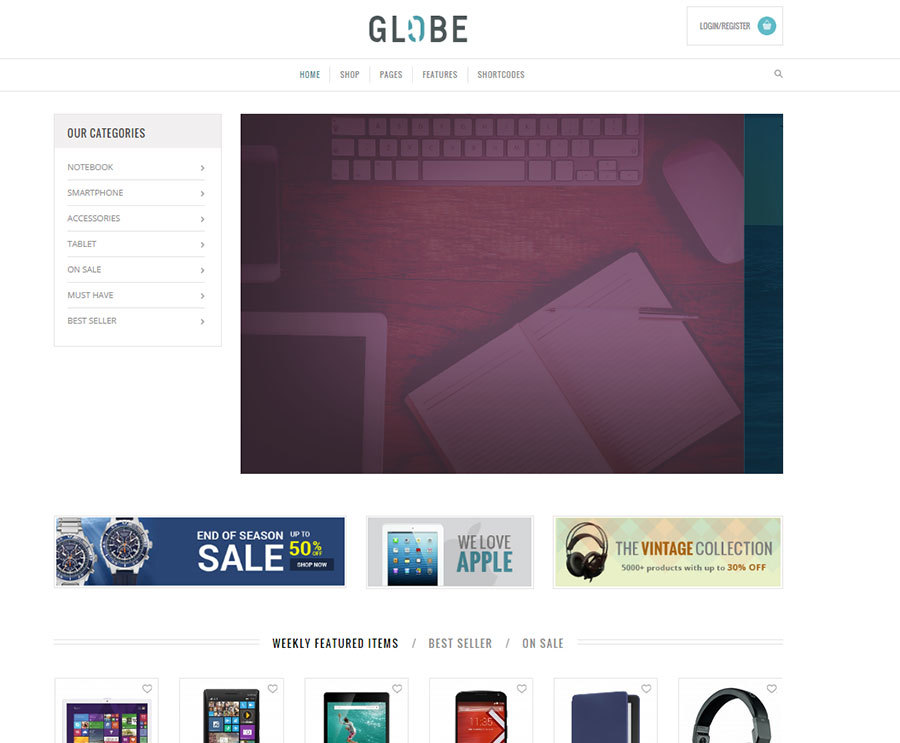 globe WP theme