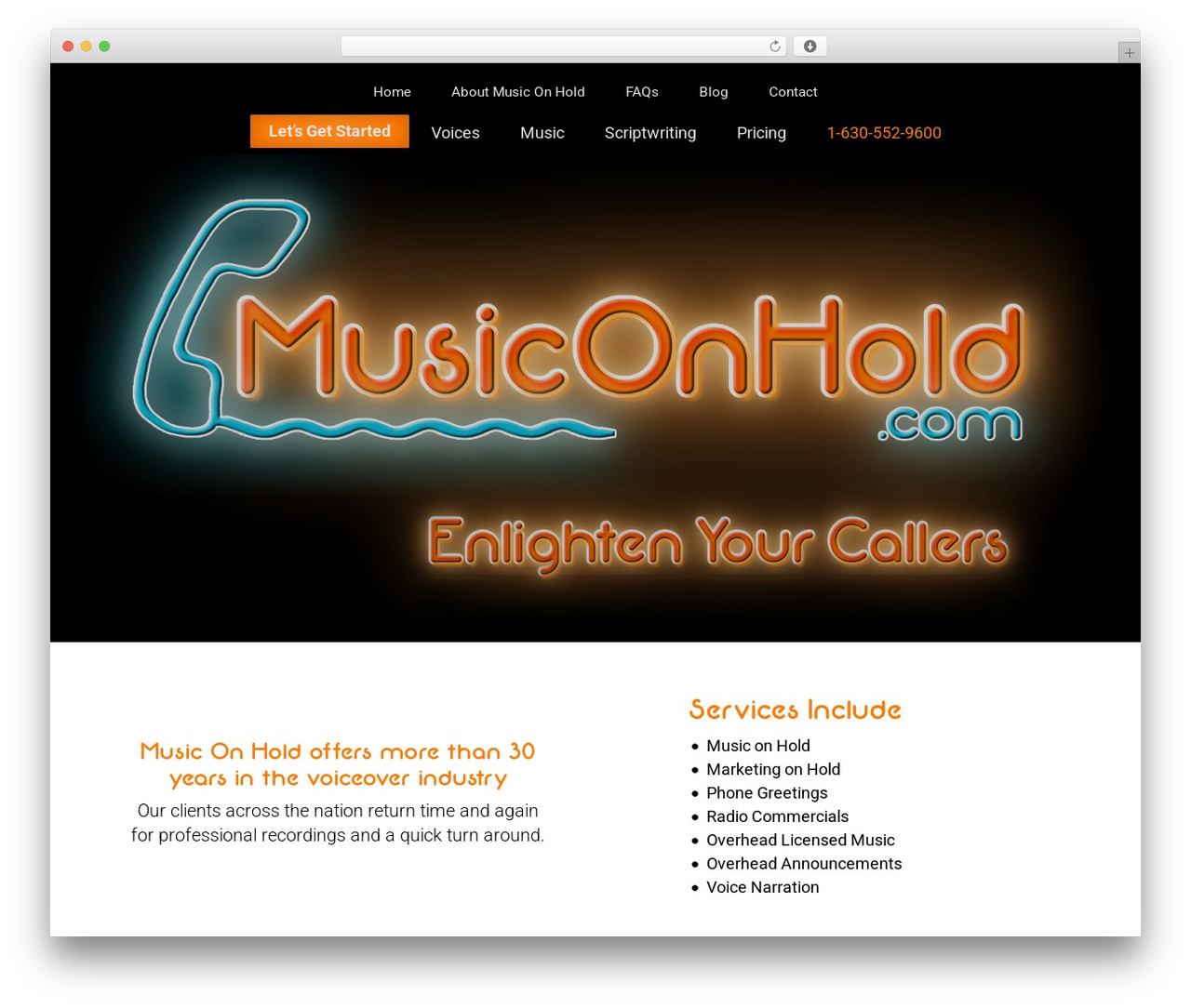 Idea Framework theme WordPress - musiconhold.com