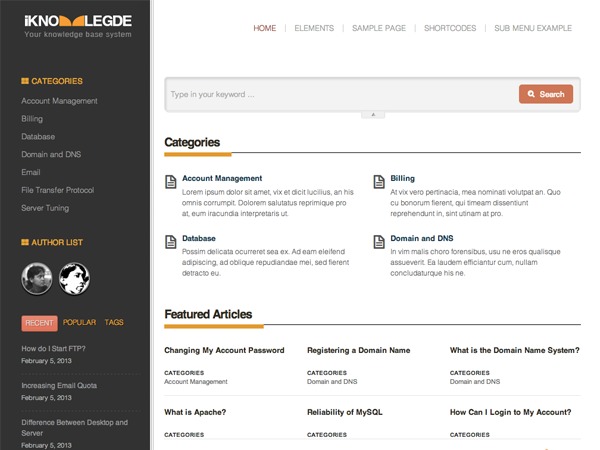 iKnowledge theme WordPress by ThemeWarrior