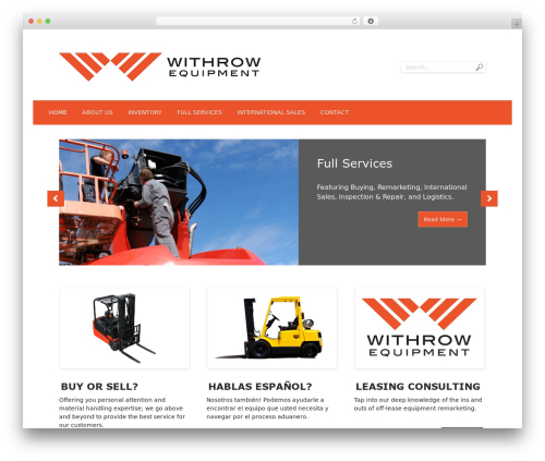 Lorain premium WordPress theme - withrowequipment.com
