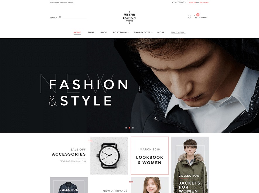 Milano Child Theme WordPress theme