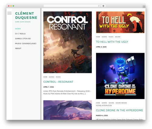 Minimal Grid WordPress theme - clementduquesne.com