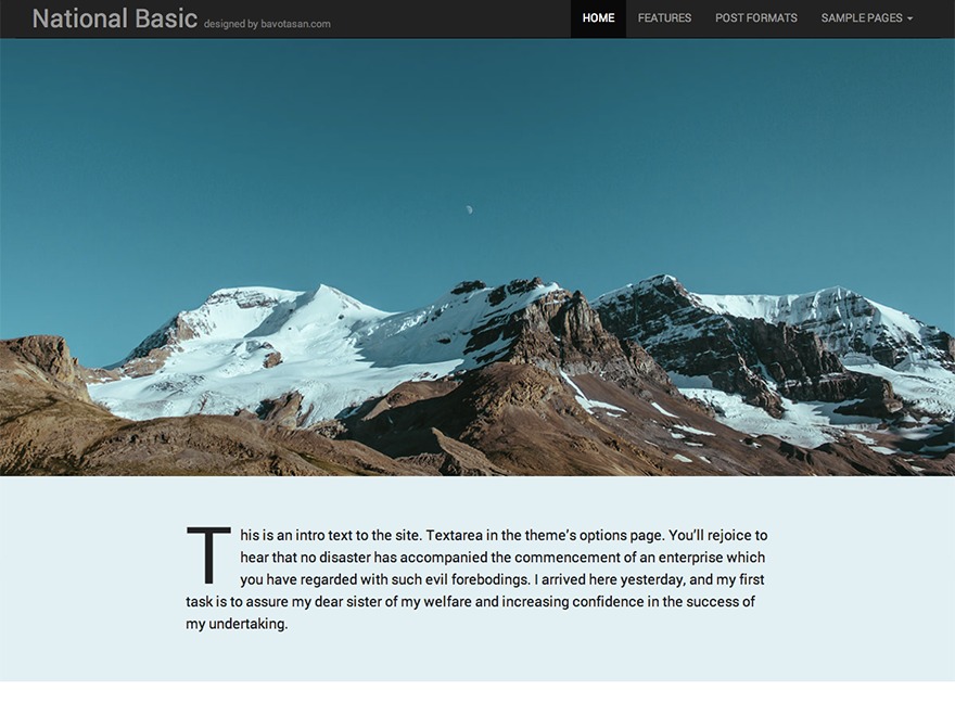 National Basic photography WordPress theme by c.bavota, Nudge Design