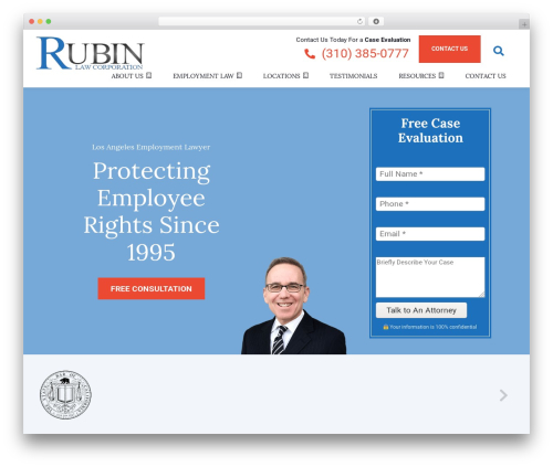 OTM Theme WordPress theme design - stevenrubinlaw.com