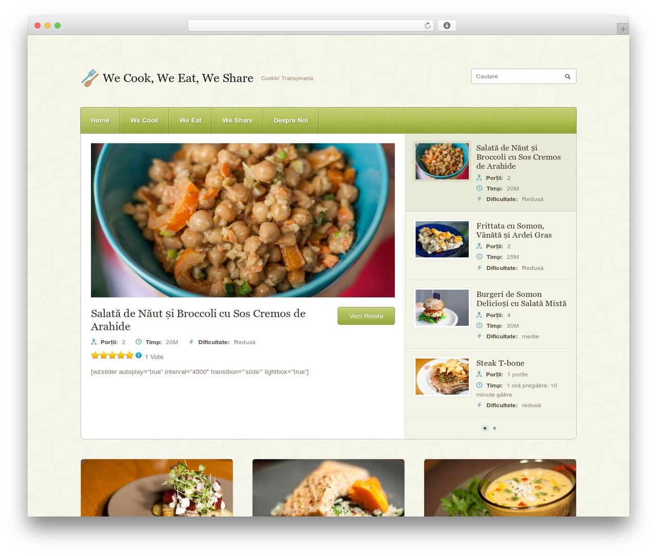 Petit WordPress theme - wecookweeatweshare.com