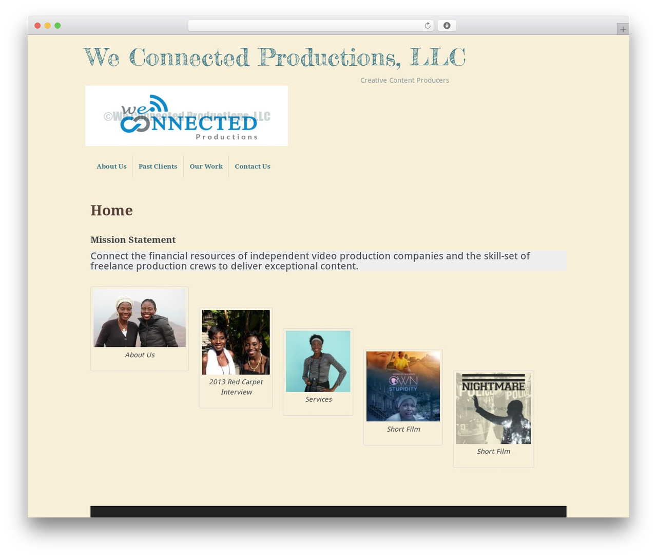 Pilot Fish WordPress theme - weconnectedproductionsllc.com
